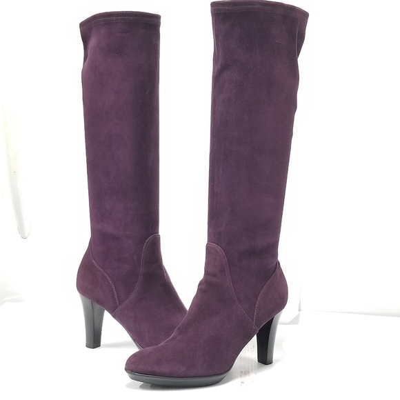 AQUATALIA Mia Tall Knee high Maroon suede boots